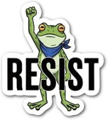 Resist Frog Waterproof Sticker
