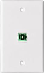 Single-Port SC Fiber Optic UPC Receptacle Adapter with Standard US White faceplate(1 Port SC APC)