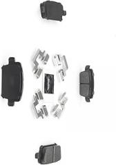 Semi-Metallic Rear Brake Pads Set Brake Kits fits Volvo S80 2008 3.2L l6 300mm Front Disc-Rear Electronic Parking Brake;300mm Front Disc-R