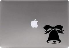 Bell Ribbon Version 1 Vinyl Decal Sticker for Computer MacBook Laptop Ipad Electronics Home Window Custom Walls Cars Trucks Motorcycle Automobile and More (Black)