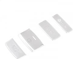 Car Gear Button Cover Trim Stickers Electronic Handbrake P Decoration Accessories Compatible with Civic 11th Gen 2022-2024(Silver)