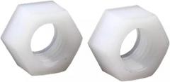 5-55pcs Black White Nylon Hex Nuts M2 M2.5 M3 M4 M5 M6 M8 M10 M12 Plastic Hexagon Nut Insulating Fastener for DIY Electronics 3D Printer(White,M4 x25pcs)