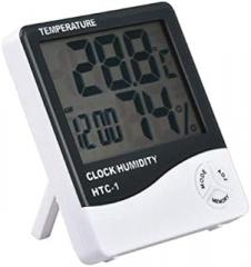 for HTC-1 Indoor Room LCD Electronic Temperature Humidity Meter Digital Thermometer Hygrometer Weather Station Alarm Clock