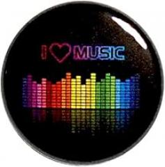 I Love Music Button Pin Electronic Recording Style Rad Cute Backpack 1 Inch 61-24