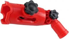 Roller Brush Holder with 180° Rotatable Clamp for Brushes & Wall Scrapers, Compatible with Telescopic Poles, Adjustable Knob, Plastic Wall Painting Tool, 170mm