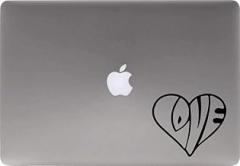 Heart Love Version 2 Vinyl Decal Sticker for Computer MacBook Laptop Ipad Electronics Home Window Custom Walls Cars Trucks Motorcycle Automobile and More (Black)