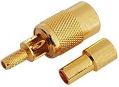 2pcs Rf Electronics Wire Terminal Coaxial Cable Copper Alloy Connector 75 Ohm SMB Male Straight Crimp for Rg179 Rg316 Ships from USA