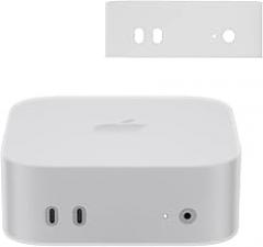 Case for Apple 2024 Mac mini M4 / M4 Pro,NOUKAJU Silicone Protective Cover,Drop-Proof,Scratch-Proof,Shock-Proof,Dust-Proof,Protective Case for Mac mini 2024(Clear-White)