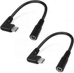 Wamlet 7.4V Heated Jacket and Heated Vest Battery Step-up Adapter Charger for Ororo,Venustas,WASOTO,Topdot, and Gobi Heat Heated Garments and Heated Seating(Black,2pcs)