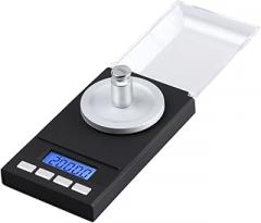 Zerodeko 100g Mini Electronic Jewelry Scale Calibration Weights Portable Digital Scale for Accurate Measurement of and Jewelry Black