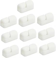 SECFOU 10pcs Cable Clips Holder Wire Organizers Desk Cord Organizer Cable Management White