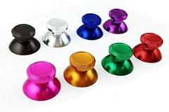 3D Aluminum Thumbsticks Analog Stick for PlayStation Dualshock 4 PS4 Pro Slim Controller Metal Joystick Cap for Xbox ONE Dualshock 4 Controller (Black)