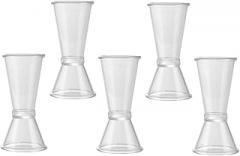 IMIKEYA 5pcs Double Jiggers for Accurate Measuring and Easy Clean Plastic for Cocktails Milk and More for Home Parties and Bars