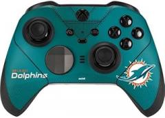Skinit Decal Gaming Skin Compatible with Xbox Elite Wireless Controller Series 2 - Officially Licensed NFL Miami Dolphins Team Jersey Design
