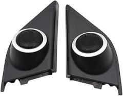 1 Pair Car Front Left and Right Door Tweeters Triangle Speakers Cover Panel Trim Frame Mount for CRV CR-V 2017 18 19 20 21
