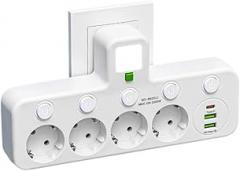 EU Plug Outlet 4 Sockets Electrical Socket No Extension Cord with USpB and Type-C Port Ports Three Specifications New 2026 High for Reliable Electronic Component, Precision, Stable Performance