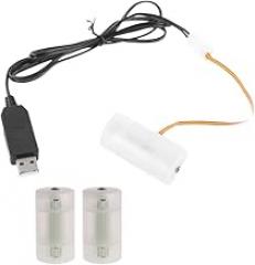 USB to 4.5V LR14 C Battery Eliminators Power Converters Cable for Electronics