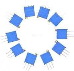 10PCS 3296W Multiturn Trimmer Potentiometer Kit High Precision 3296 Variable Resistor with Free Box Electronic DIY kit