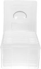 Photo Storage Box Transparent Organizer for Postcards Jewelry and Crafts Neat and Tidy Electronic Component Case for Parts and Accessories Handle