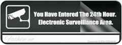 Acrylic Sign Public Reminder Sign You Have Entered The 24Th Hour Electronic Surveillance Area Sign Acrylic Plaque With Strong Adhesives For Door Offices Businesses House Home Outdoor 10