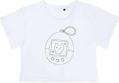 Azeeda Electronic Pet' Women's Cotton Crop Tops (CO054176)