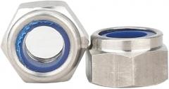 TC4 Titanium Alloy Locking Nylon Lock nut Hexagon nut M2.5M3M4M5M6M8M10M12M14 (Size : M4 1PCS)