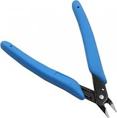 5 Inch Wire Flush Cutter Diagonal Cutting Pliers Micro Wire Cutter For Electronics Wires Jewelry Screws And DIY (Blue) Diagonal Pliers 5 Inch