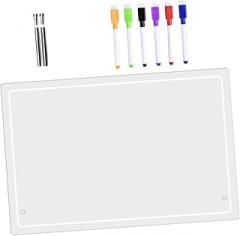 Gadpiparty 1Set Clear Acrylic Tabletop Memo Board of Dry Erase Writing Board for Daily Planning Reusable to Do List Board for Home Office and School Use