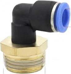 1 Pcs Pneumatic C0innector L Shape PL 4/6/8/10/12mm Hose Tube M5 6 1/8 1/4 3/8 1/2 BSPT Thread Air Elbow Quick Coupling Fltting Replacement for OEM New 2026 High for Reliable Electronic Component