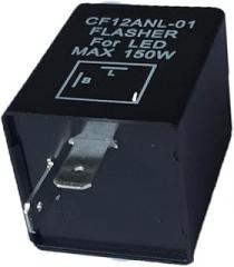 LED Pin Flasher Relay for Car Motorcycle Turn Signal Indicators Easy Install Compatible with Vehicles Black Electronic Flashing Module