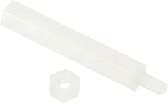 PATIKIL M3 Standoff Screws 40 Pack Nylon Hex PCB Standoffs Nuts for Motherboards, Computer Cases, Circuit Boards, Electronics, (30mm+6mm, White)