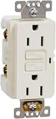 Square D by Schneider Electric Square D X Series 125-Volt Tamper Resistant GFCI Duplex Decorator Receptacle Back Wire Clamps, 15 Amps, Matte Light Almond (SQR51101LA)