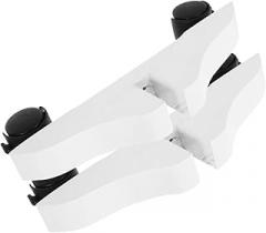 Milisten Movable Wooden Privacy Screen Holder Feet with White Wheel Base, 2pcs Room Divider Support Bracket for Portable Folding Partition in Office and Bedroom