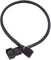 KUNSR PWM 4pin Fan Sleeved Extension Splitter Hub Cables Motherboard CPU 4 Pin to 3 Way 4Pin Cooler Or 3pin Case Fan Power Spliter(1 Way (27cm))