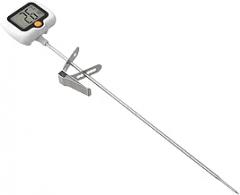 Digital Candy Thermometer with Pot Clip - Stainless Steel Probe ABS Body,180° Rotatable for Oil/Food Temperature,-58°F to 572°F Range,Electronic Display with Auto Shutdown,White