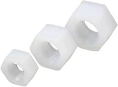 5-50pc M2.5-M20 White Black Nylon Plastic Insulation Metric Hex Hexagon Nut for Electronic Product(White,M3 (50pcs))