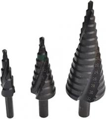 3PCS Hss Cobalt Step Cone Drill Bits Set Nitride Coated Wood/Metal Hole Cutter Spiral Bit Tool New 2025 High for Reliable Electronic Component, Precision, Stable Performance