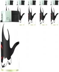 Wolf Tattoo Native American Butane Refillable Electronic Lighter Set of 5 Pieces D-495