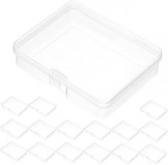 Beaupretty 1set Storage Containers with Hinged Lids Bead Organizer Cases for Jewelry Small Parts and Electronic Components 20pcs