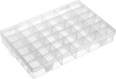 PP Component Storage Box Case 272 * 175 * 42mm Plastic Organizer Adjustable Container 36 Removable Grids Tool Boxes SMD SMT Case for Electronic Component Small Accessories Transparent Color