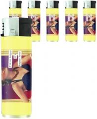 So Happy It's Happy Hour Retro Butane Refillable Electronic Lighter Set of 5 Pieces D-475