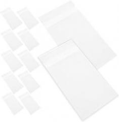 STOBAZA 200 PCS Biodegradable Paper Bags for Apparel and Food Self-Sealing Utility Tote Kraft Paper Packaging Suitable for Electronics and Clothing