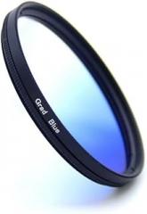 52mm Graduated Filter, Colorful Filtor Adjustable Grad Gradient Neutral Density Color Filtors for DSLR Camera Photography Blue