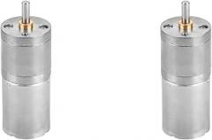 Walfront 2Pcs Gear Motor 25mm DC 12V 25GA‑370 Low Speed Metal Electric Gear Motor for Electronic Lock