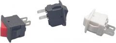 10Pcs Push Button Switch 10x15mm 2Pin 3A 250V KCD11 Snap-in On/Off Boat Rocker Switch 10MM*15MM Black Red and White(70R)