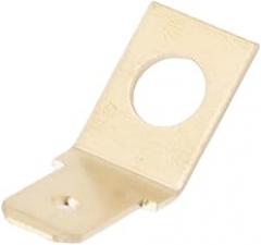 Brass Quick Disconnect Connectors 100PCS - 1/4 Inch Male Spade Terminals for 10 Stud | Non Insulated Solderless Crimp Connectors for Automotive/Industrial/Electronics