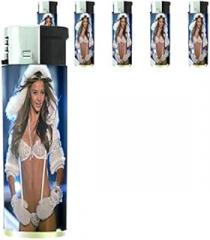 Australian Pin Up Girl Lighters S2 Set of 5 Electronic Refillable Flame Cigarette Smoking