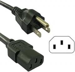 3 Prong AC Power Cable / Cord / Plug for PS4 and Xbox 360, Xbox One Adapter Brick