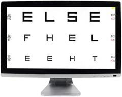 Visual Acuity Chart Digital 21.5inch LCD Electronic Optical Eye Charts with 44+ Visual Targets and 5 Display Methods Optometry Tester Projector with Remote