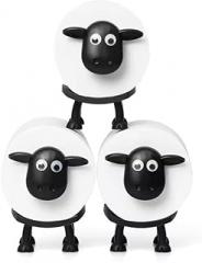 3PCS Sheep Toilet Roll Holder, Sheep Toilet Paper Holder, Toilet Paper Storage Stand, Funny Toilet Paper Holder Free Standing, Tissue Roll Storage for Bathroom, Sheep Loo Roll Holder, Bathroom Decor